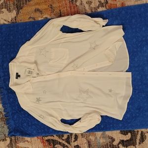 NWT Torrid White Star Blouse size 0